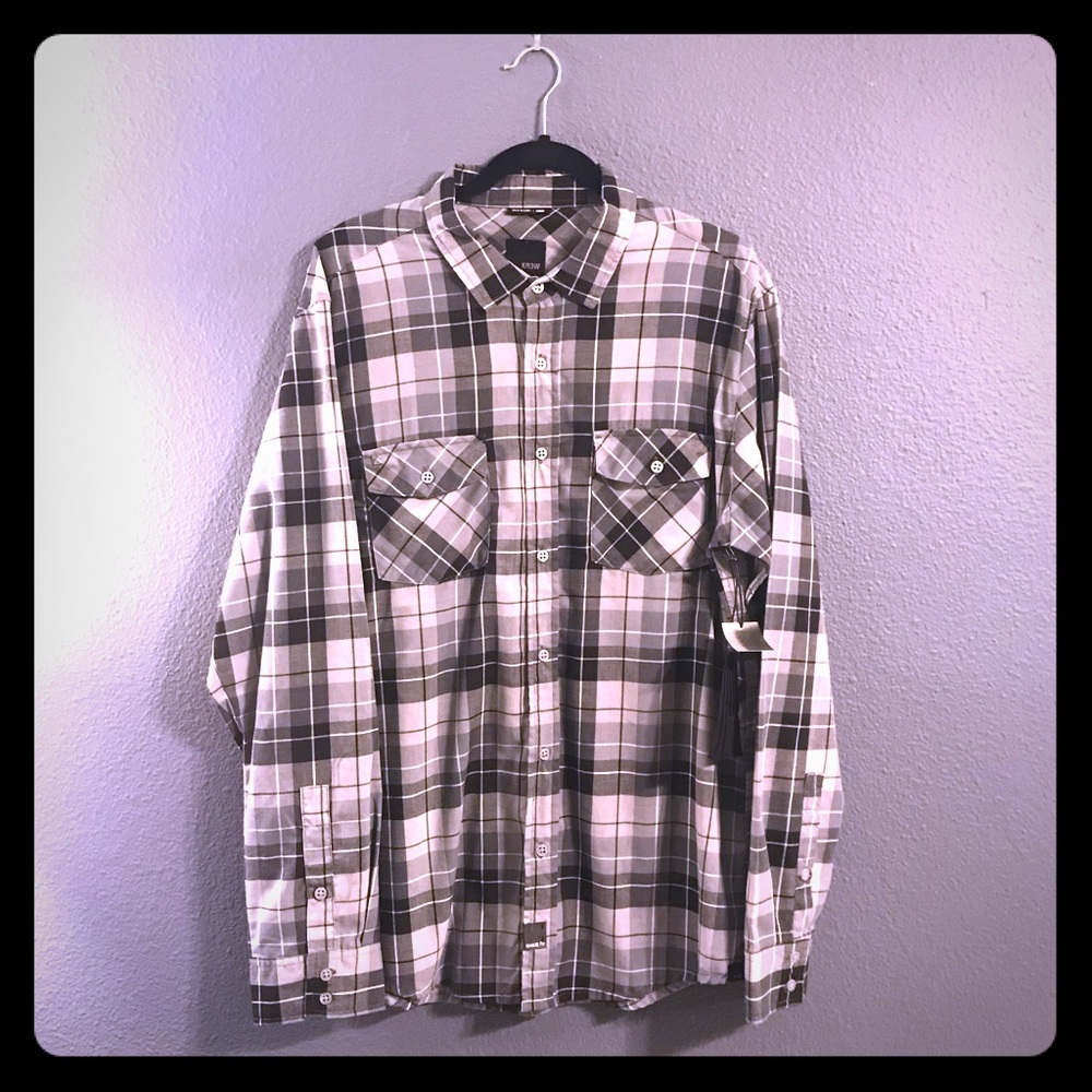 Krew Grey Plaid Shirt